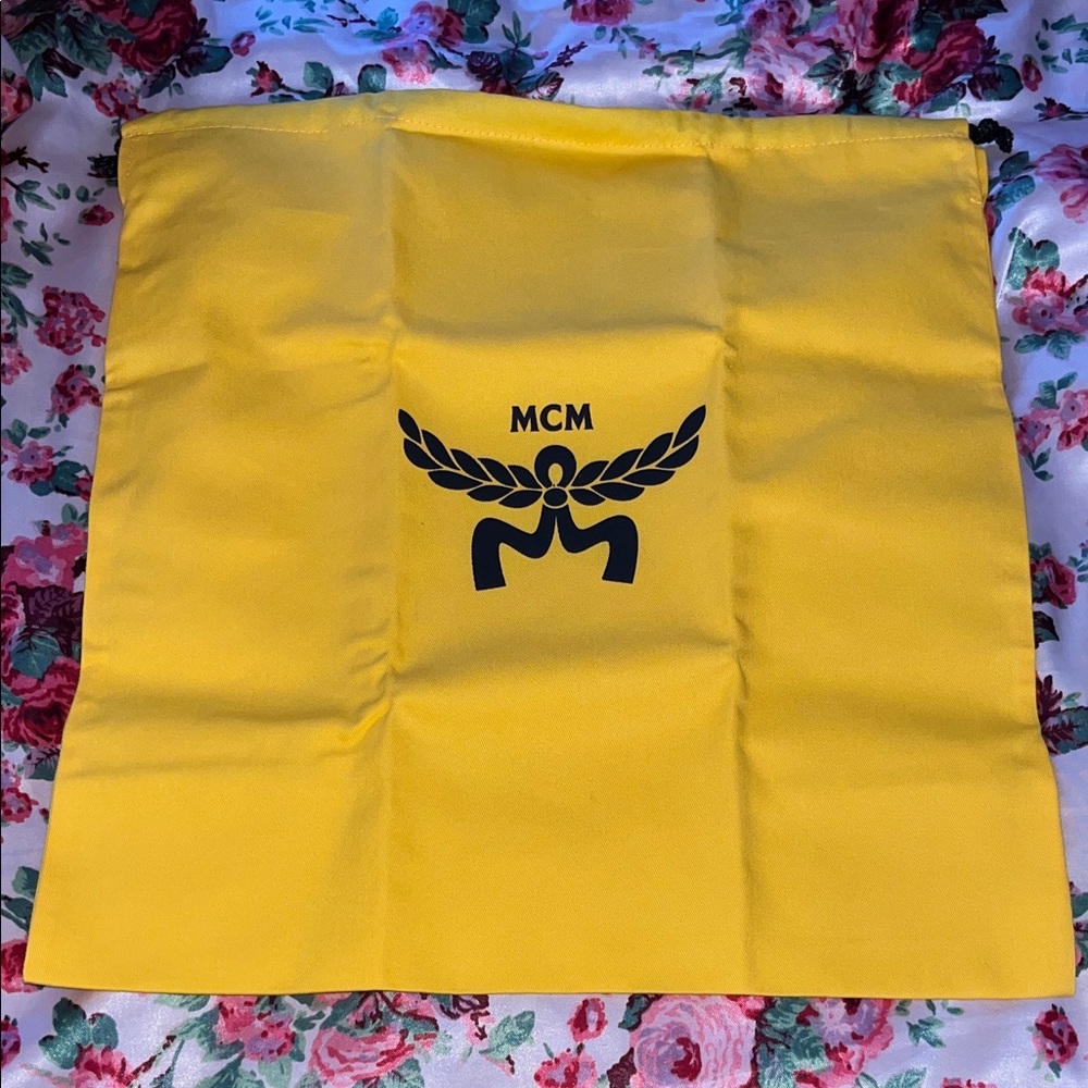 MCM Vibrant Yellow Bag with Black Logo